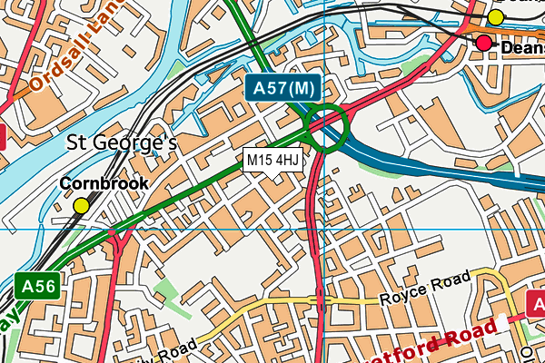 M15 4HJ map - OS VectorMap District (Ordnance Survey)