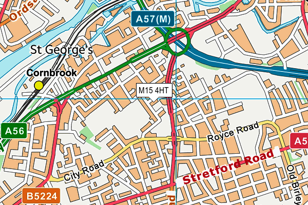 M15 4HT map - OS VectorMap District (Ordnance Survey)