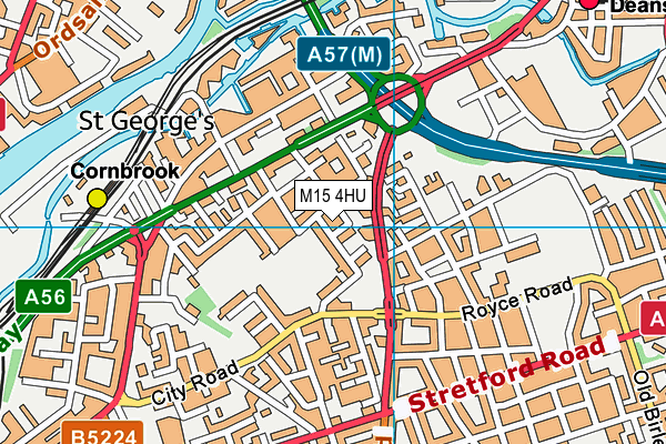 M15 4HU map - OS VectorMap District (Ordnance Survey)