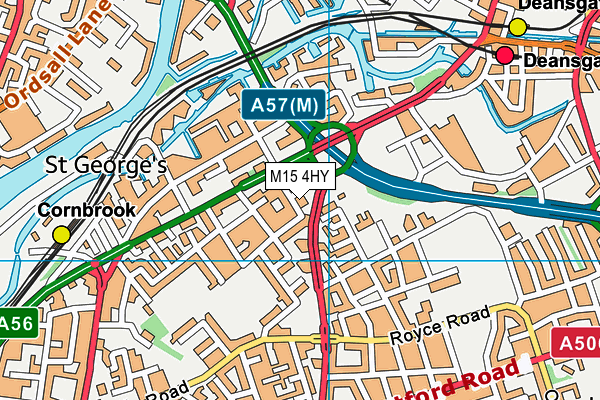 M15 4HY map - OS VectorMap District (Ordnance Survey)