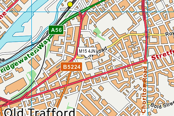 M15 4JN map - OS VectorMap District (Ordnance Survey)