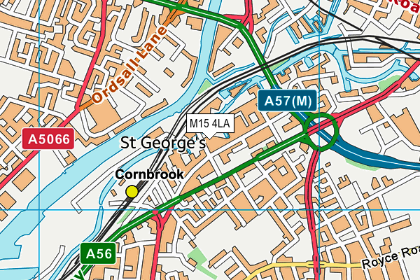 M15 4LA map - OS VectorMap District (Ordnance Survey)