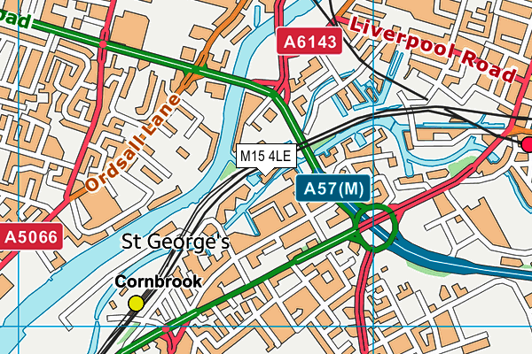 M15 4LE map - OS VectorMap District (Ordnance Survey)