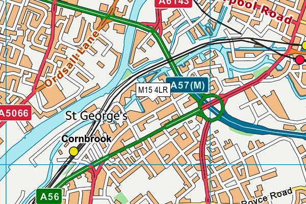 M15 4LR map - OS VectorMap District (Ordnance Survey)