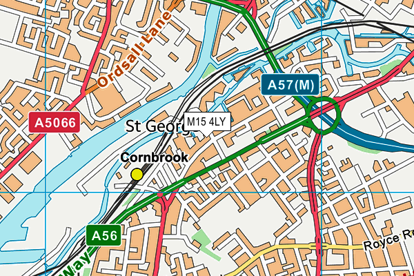M15 4LY map - OS VectorMap District (Ordnance Survey)