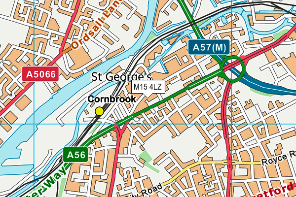 M15 4LZ map - OS VectorMap District (Ordnance Survey)