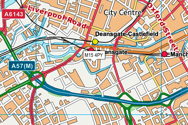 M15 4PY map - OS VectorMap District (Ordnance Survey)