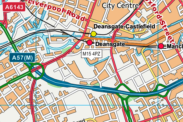 M15 4PZ map - OS VectorMap District (Ordnance Survey)