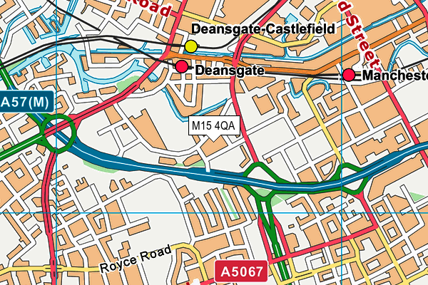 M15 4QA map - OS VectorMap District (Ordnance Survey)