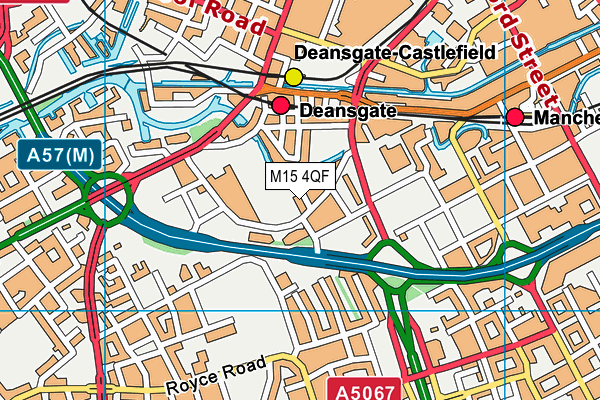 M15 4QF map - OS VectorMap District (Ordnance Survey)