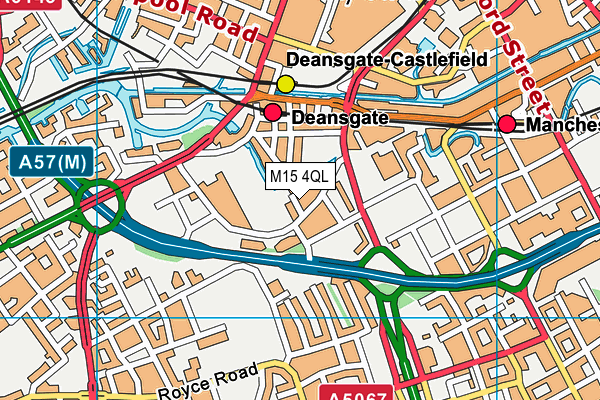 M15 4QL map - OS VectorMap District (Ordnance Survey)