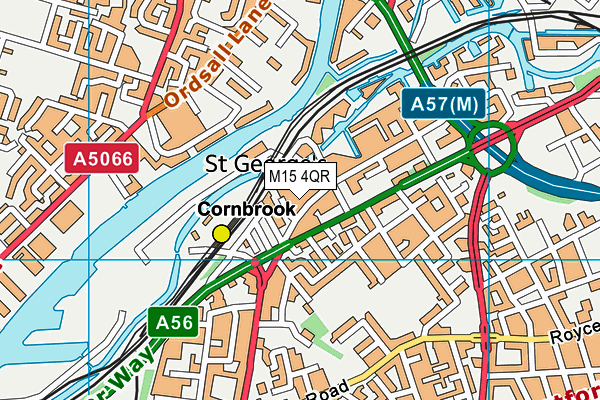 M15 4QR map - OS VectorMap District (Ordnance Survey)