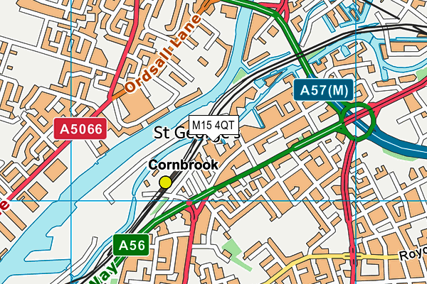 M15 4QT map - OS VectorMap District (Ordnance Survey)