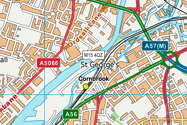 M15 4QZ map - OS VectorMap District (Ordnance Survey)