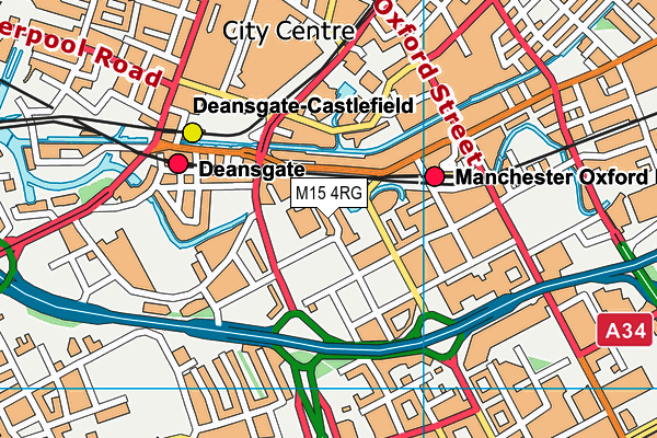 M15 4RG map - OS VectorMap District (Ordnance Survey)