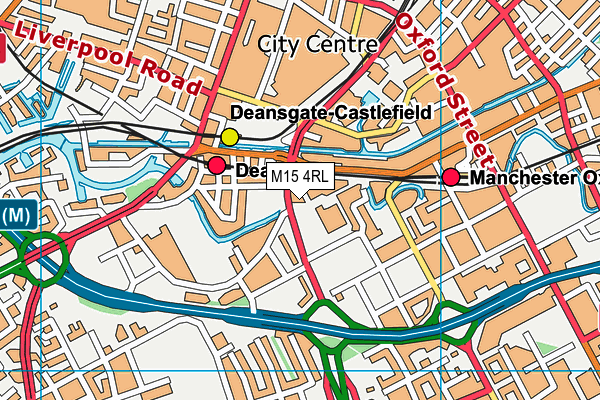 M15 4RL map - OS VectorMap District (Ordnance Survey)