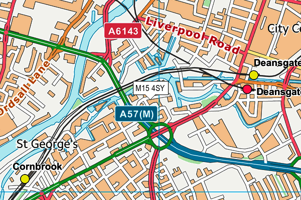 M15 4SY map - OS VectorMap District (Ordnance Survey)