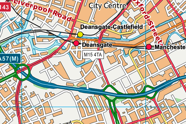 M15 4TA map - OS VectorMap District (Ordnance Survey)