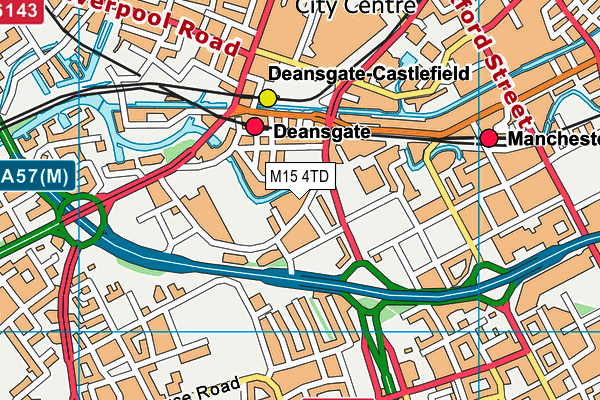 M15 4TD map - OS VectorMap District (Ordnance Survey)