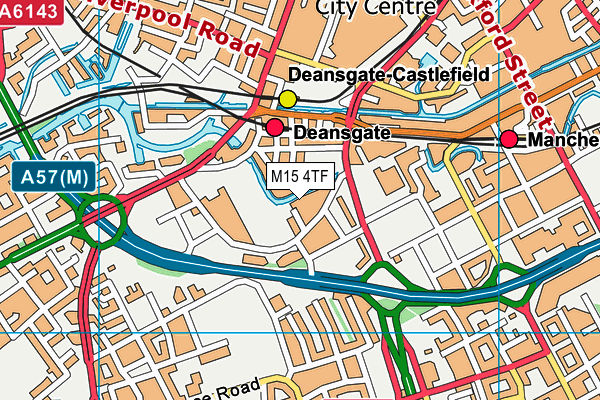 M15 4TF map - OS VectorMap District (Ordnance Survey)