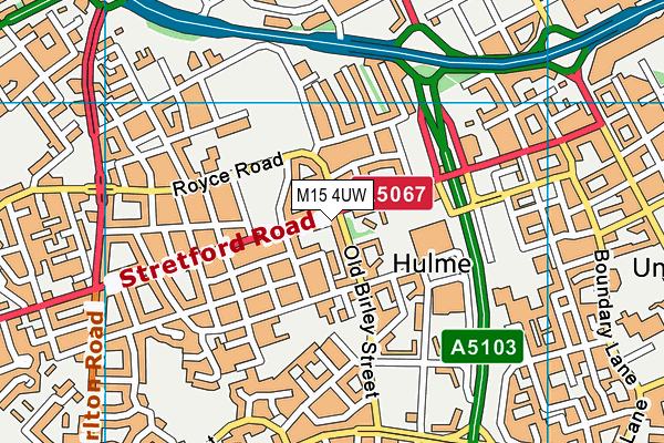 M15 4UW map - OS VectorMap District (Ordnance Survey)