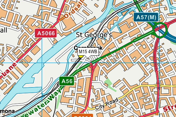 M15 4WB map - OS VectorMap District (Ordnance Survey)