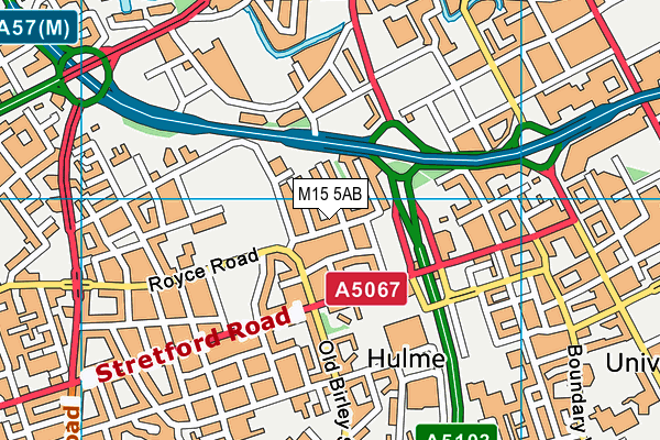 M15 5AB map - OS VectorMap District (Ordnance Survey)