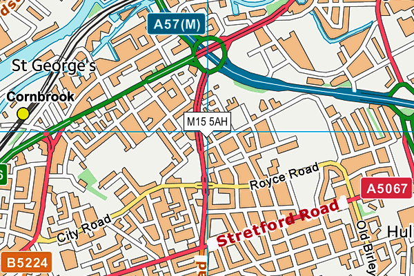 M15 5AH map - OS VectorMap District (Ordnance Survey)