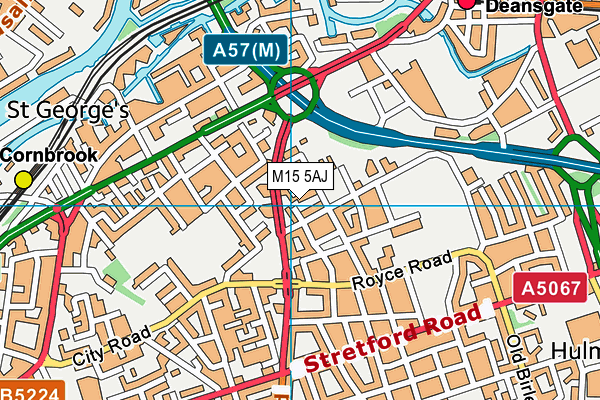 M15 5AJ map - OS VectorMap District (Ordnance Survey)