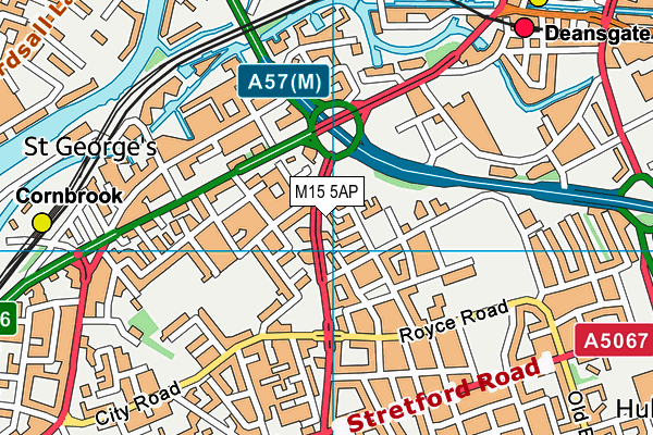 M15 5AP map - OS VectorMap District (Ordnance Survey)