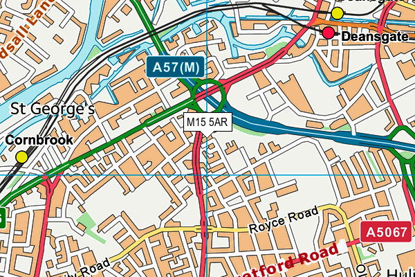 M15 5AR map - OS VectorMap District (Ordnance Survey)