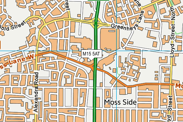 M15 5AT map - OS VectorMap District (Ordnance Survey)