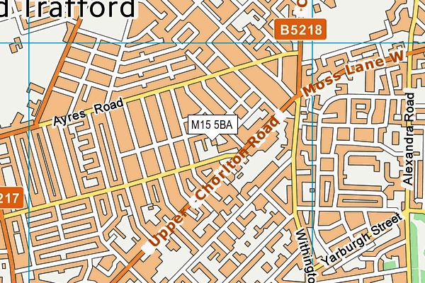 M15 5BA map - OS VectorMap District (Ordnance Survey)