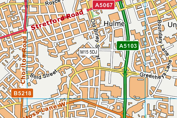 M15 5DJ map - OS VectorMap District (Ordnance Survey)