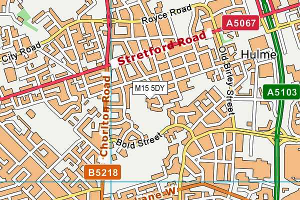 M15 5DY map - OS VectorMap District (Ordnance Survey)