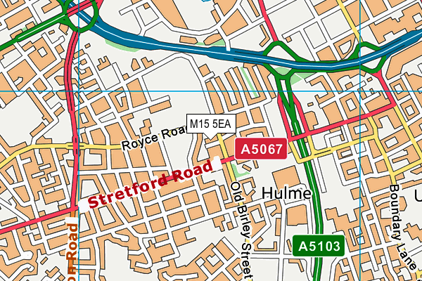 M15 5EA map - OS VectorMap District (Ordnance Survey)