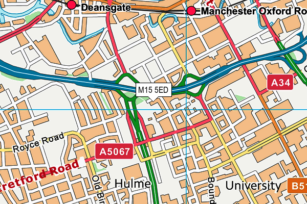 M15 5ED map - OS VectorMap District (Ordnance Survey)