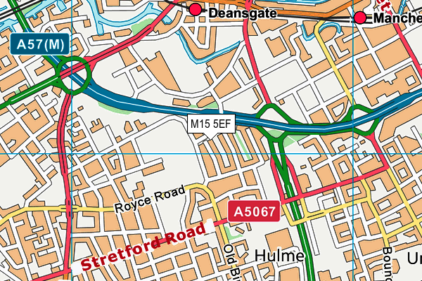 M15 5EF map - OS VectorMap District (Ordnance Survey)