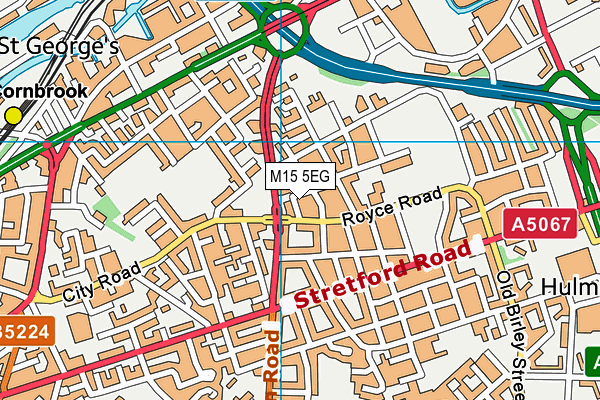 M15 5EG map - OS VectorMap District (Ordnance Survey)