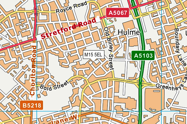 M15 5EL map - OS VectorMap District (Ordnance Survey)