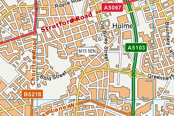 M15 5EN map - OS VectorMap District (Ordnance Survey)