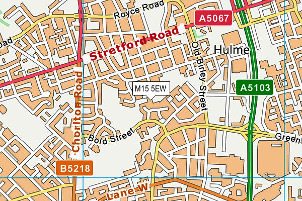 M15 5EW map - OS VectorMap District (Ordnance Survey)