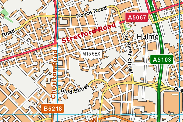 M15 5EX map - OS VectorMap District (Ordnance Survey)