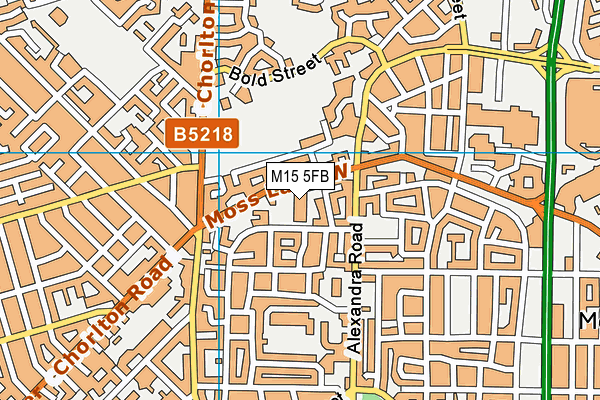 M15 5FB map - OS VectorMap District (Ordnance Survey)