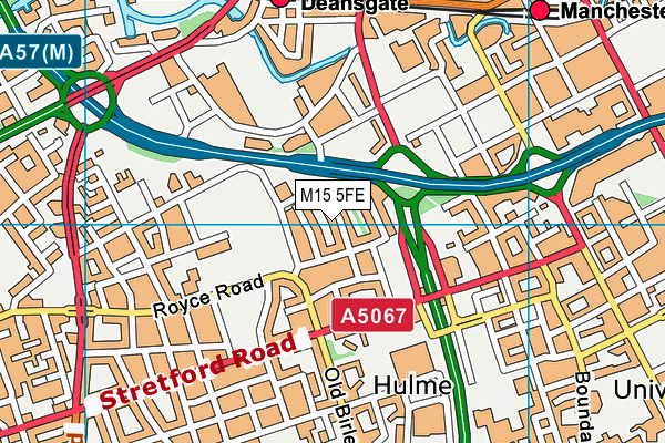 M15 5FE map - OS VectorMap District (Ordnance Survey)