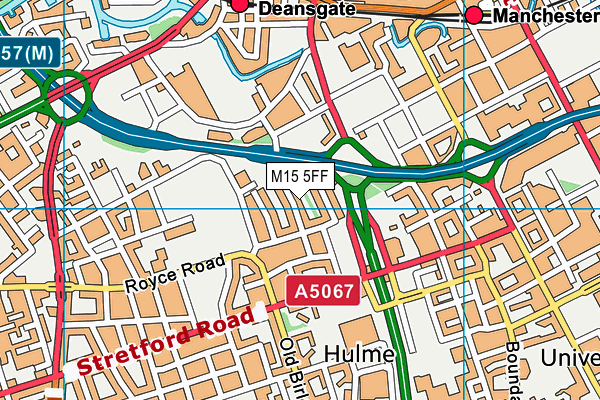 M15 5FF map - OS VectorMap District (Ordnance Survey)