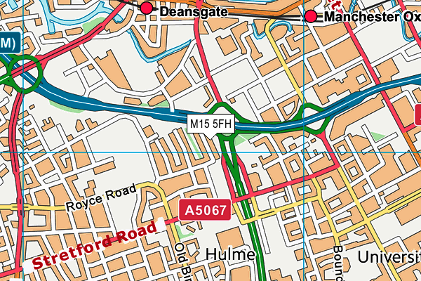 M15 5FH map - OS VectorMap District (Ordnance Survey)