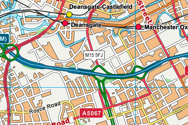 M15 5FJ map - OS VectorMap District (Ordnance Survey)