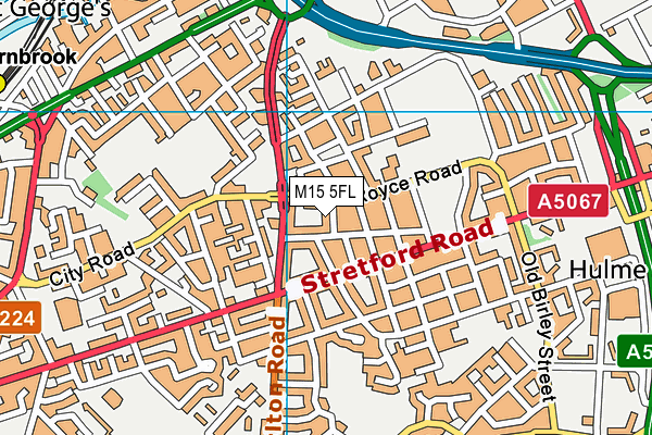 M15 5FL map - OS VectorMap District (Ordnance Survey)