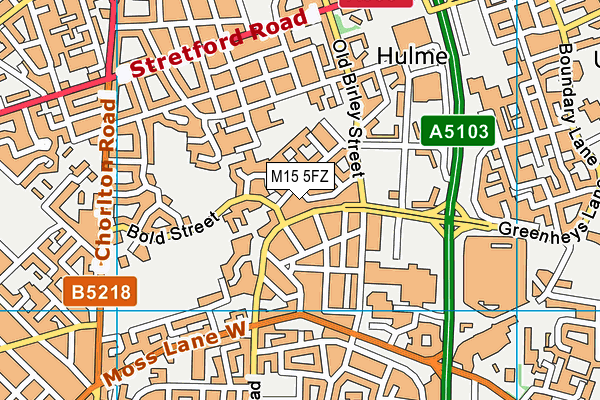 M15 5FZ map - OS VectorMap District (Ordnance Survey)